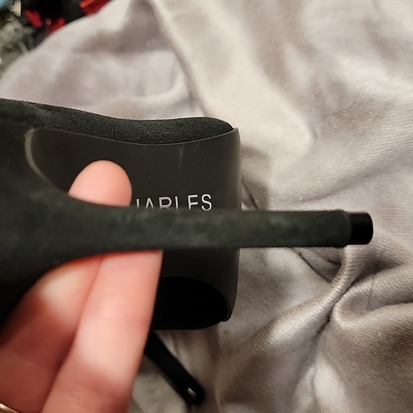 MISMATCHED SIZES***Womens High Heel Pump by Charles David Fur pompom Shoe - Picture 10 of 11